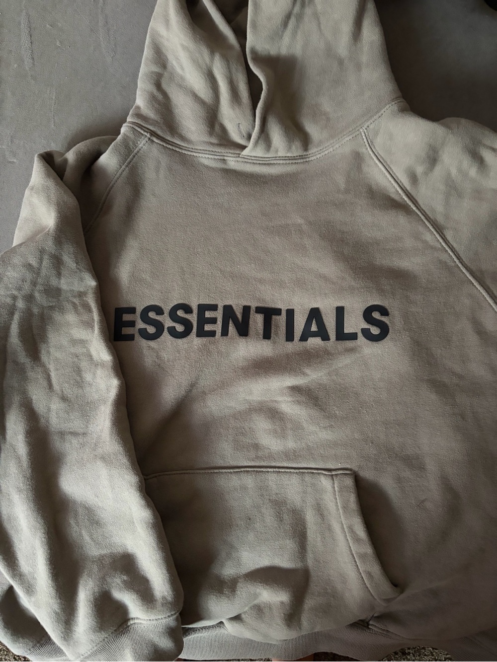 ESSENTIALS Men’s Hoodie in Taupe